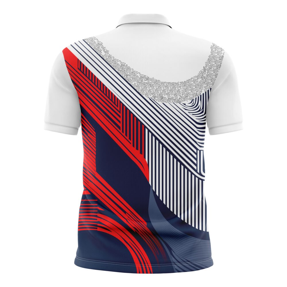 SportFlex Blue & Red Cricket Polo - Image 2